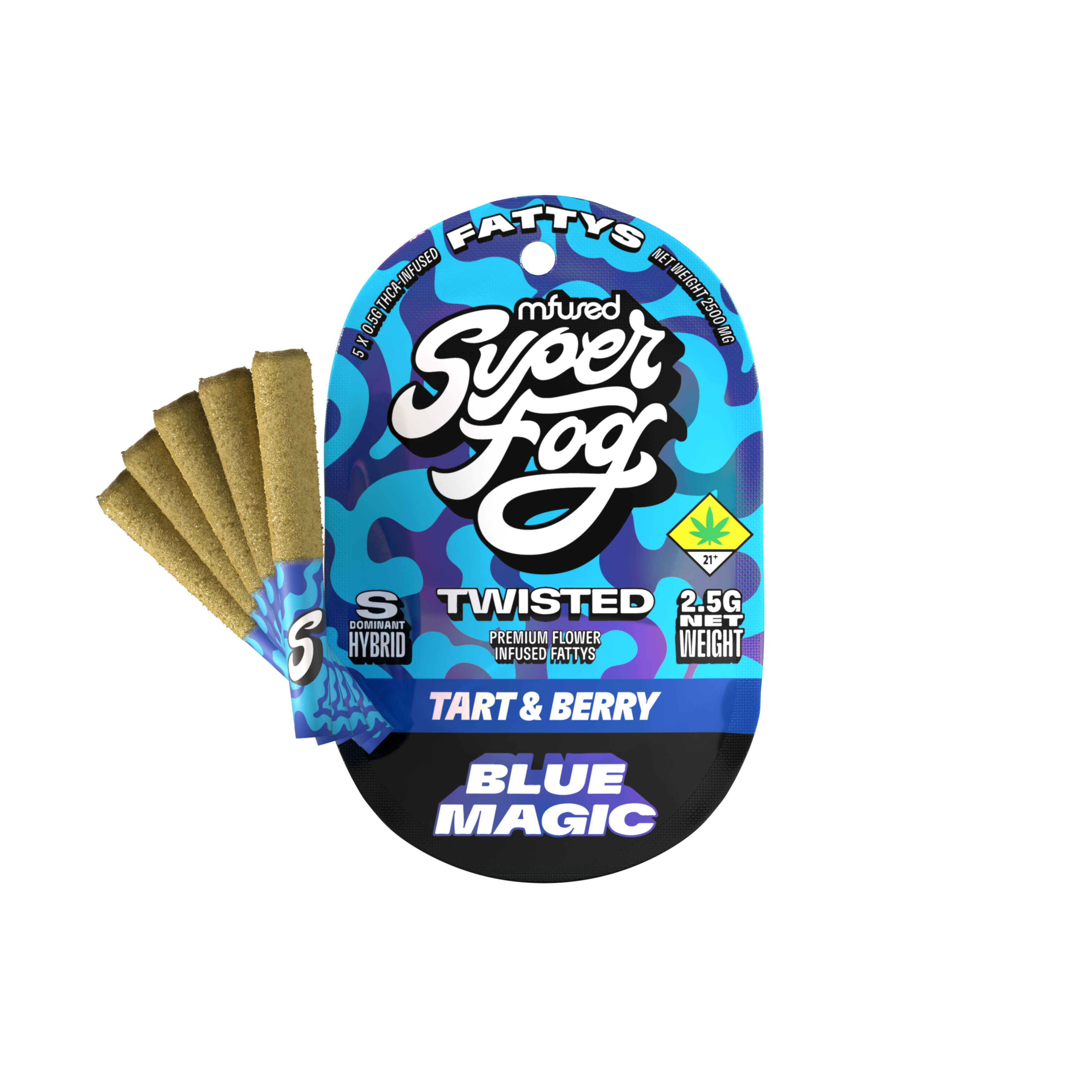 Photograph of product: TWISTED Infused Fattys 5pk - Blue Magic (DOH)