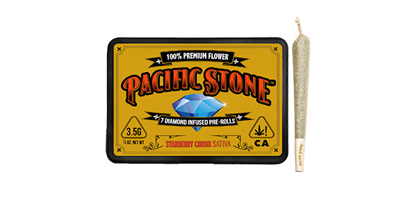 Photograph of product: Starberry Cough Strain - 3.5g Diamond Infused Preroll 7pk | Pacific Stone