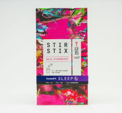 Photograph of product: 5mg | 10pk | SLEEP| Stir Stix | Wild Strawberry
