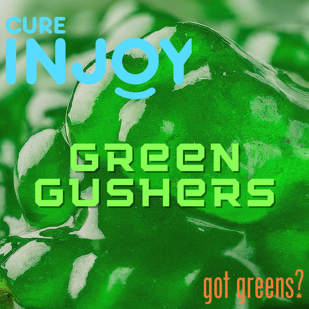 Photograph of product: Cure Injoy - Green Gusherz Disposable Vape