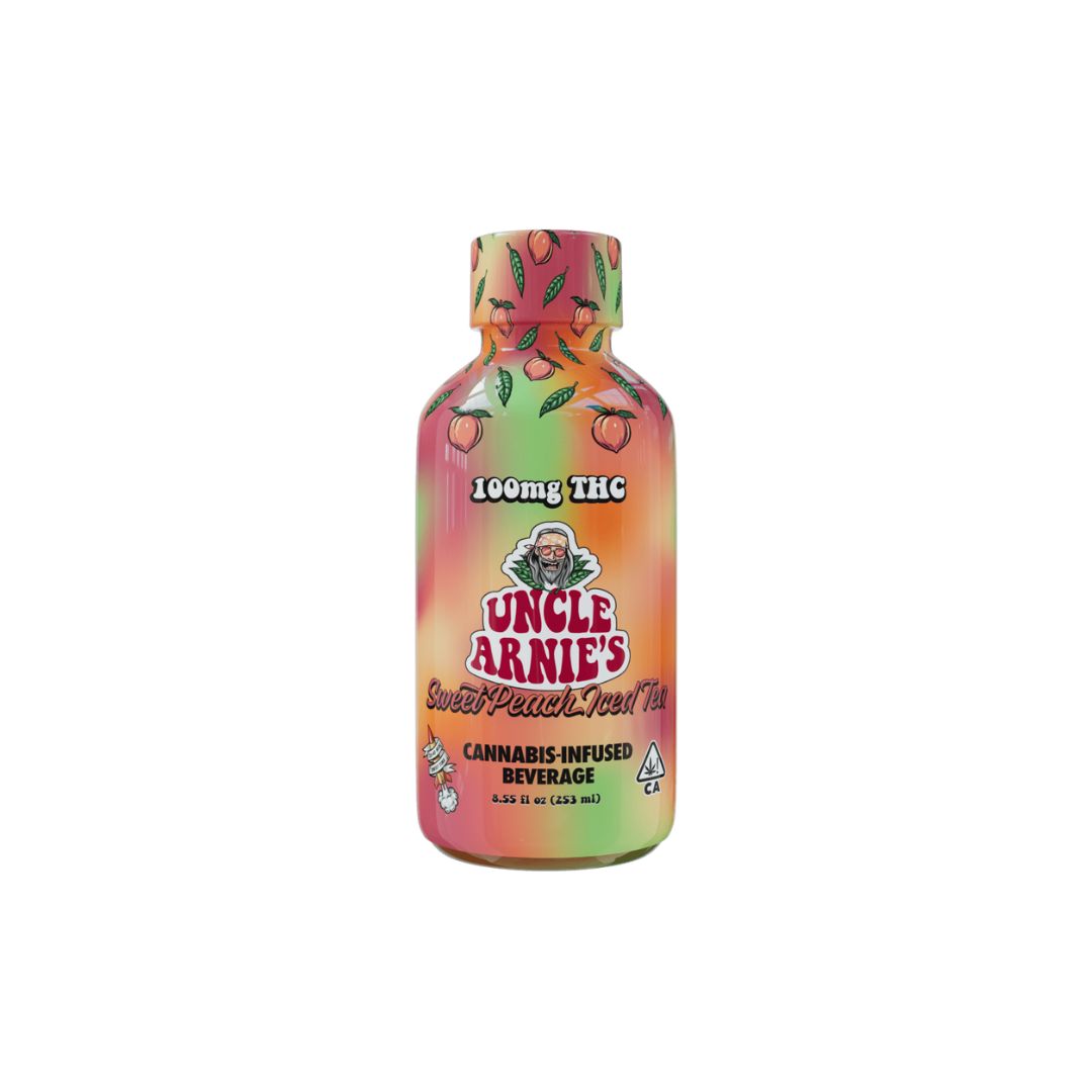 Photograph of product: UNCLE ARNIE'S: SWEET PEACH ICED TEA 100MG 8OZ