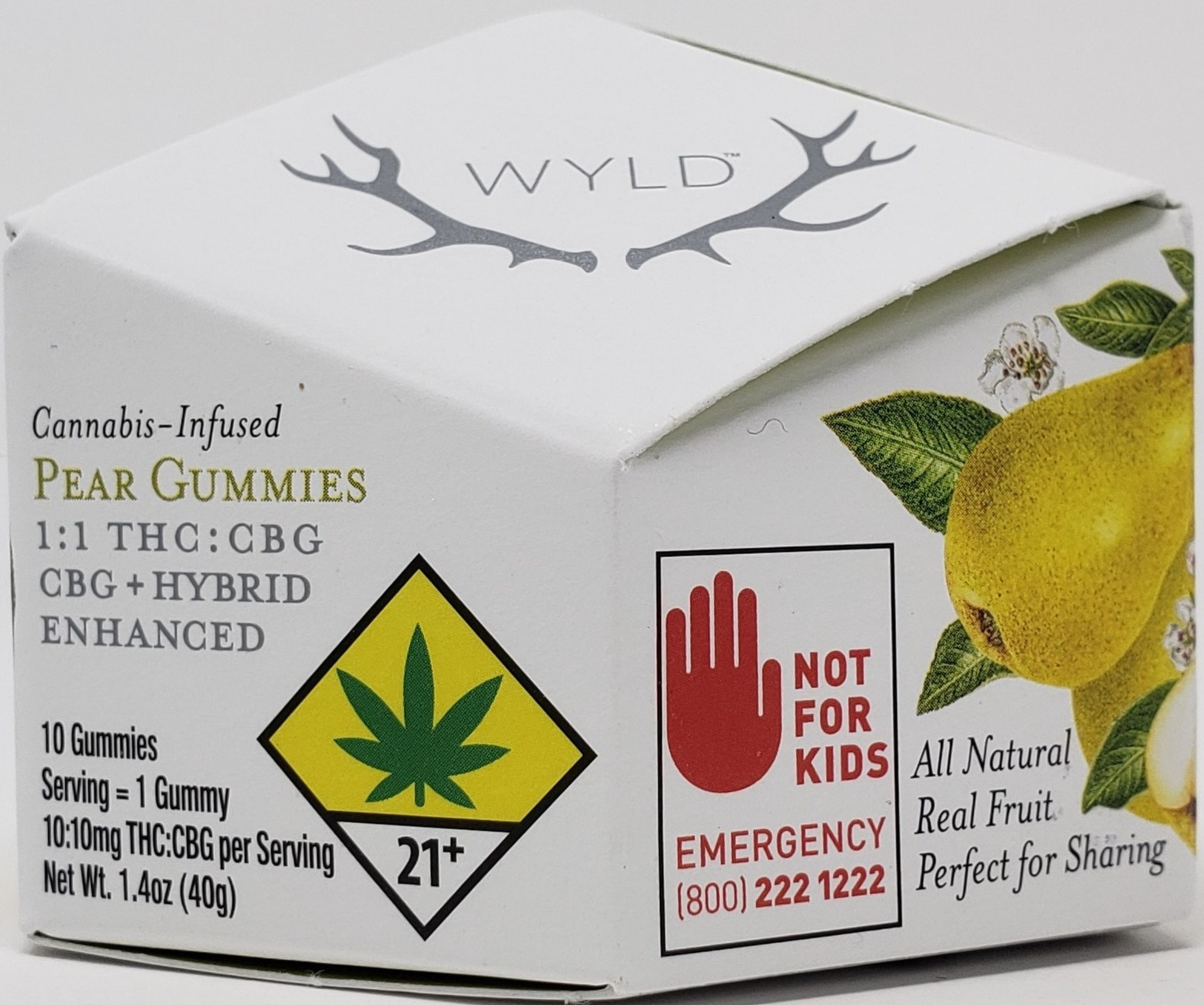 Photograph of product: WYLD Pear Hybrid + CBG (10pk)