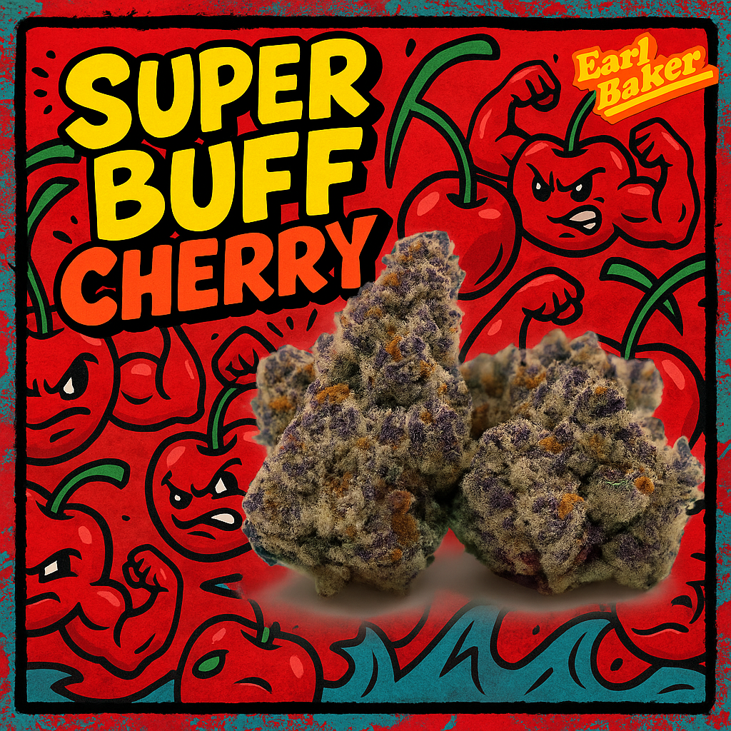 Photograph of product: Super Buff Cherry Flower | T21.87% | 041 | 3.5g