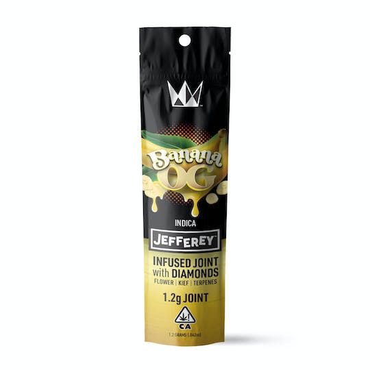 Photograph of product: 2. West Coast Cure 1.2g Diamond Infused Jefferey Pre Rolls - Banana OG (I) - 