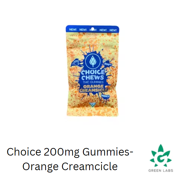 Photograph of product: (REC) Choice 200mg Gummies - Orange Creamsicle