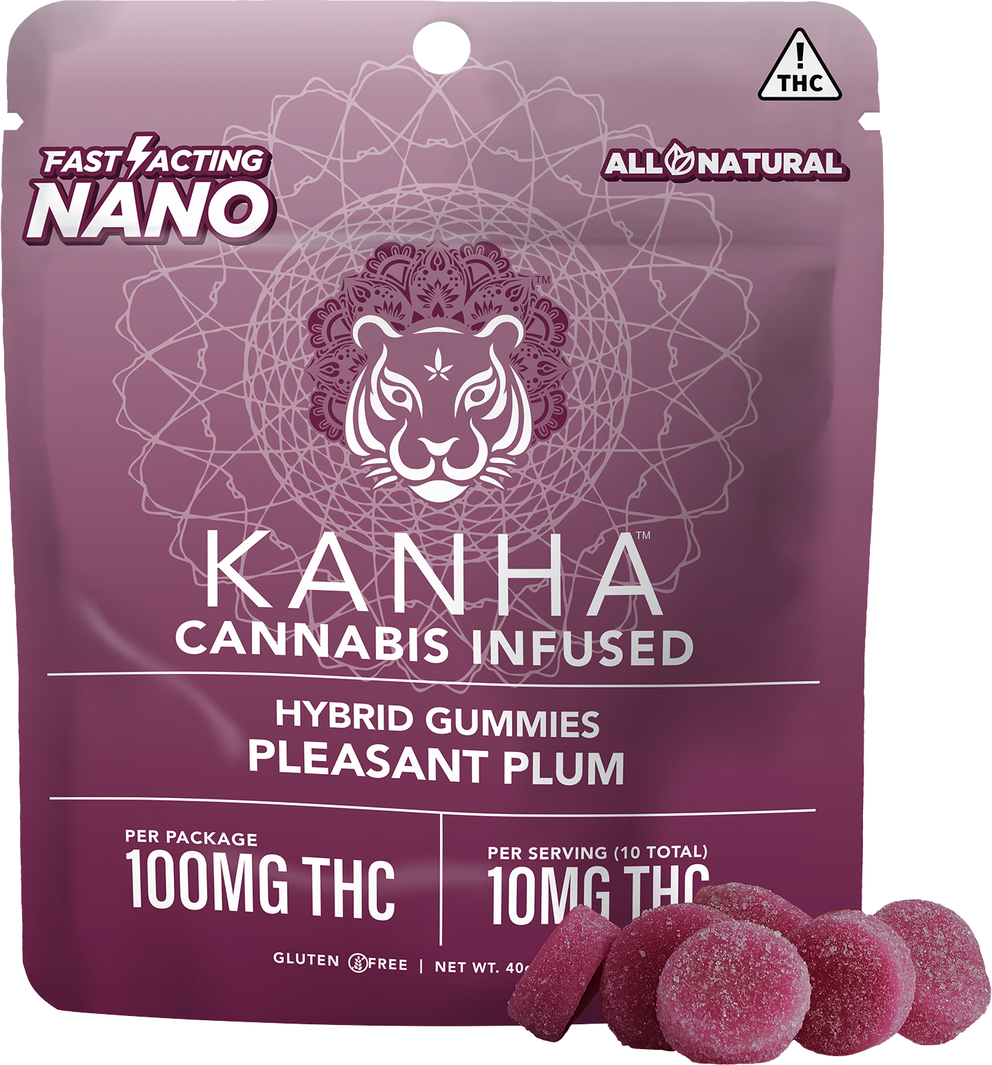 Photograph of product: Pleasant Plum Nano Gummies 10-pack