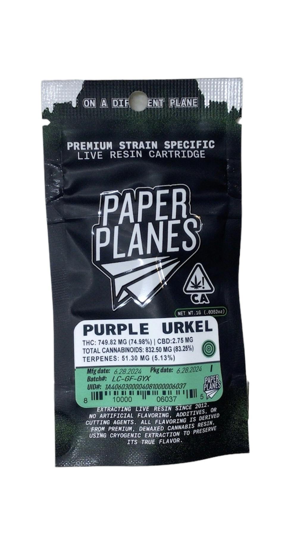 Photograph of product: Paper Planes- Purple Urkel