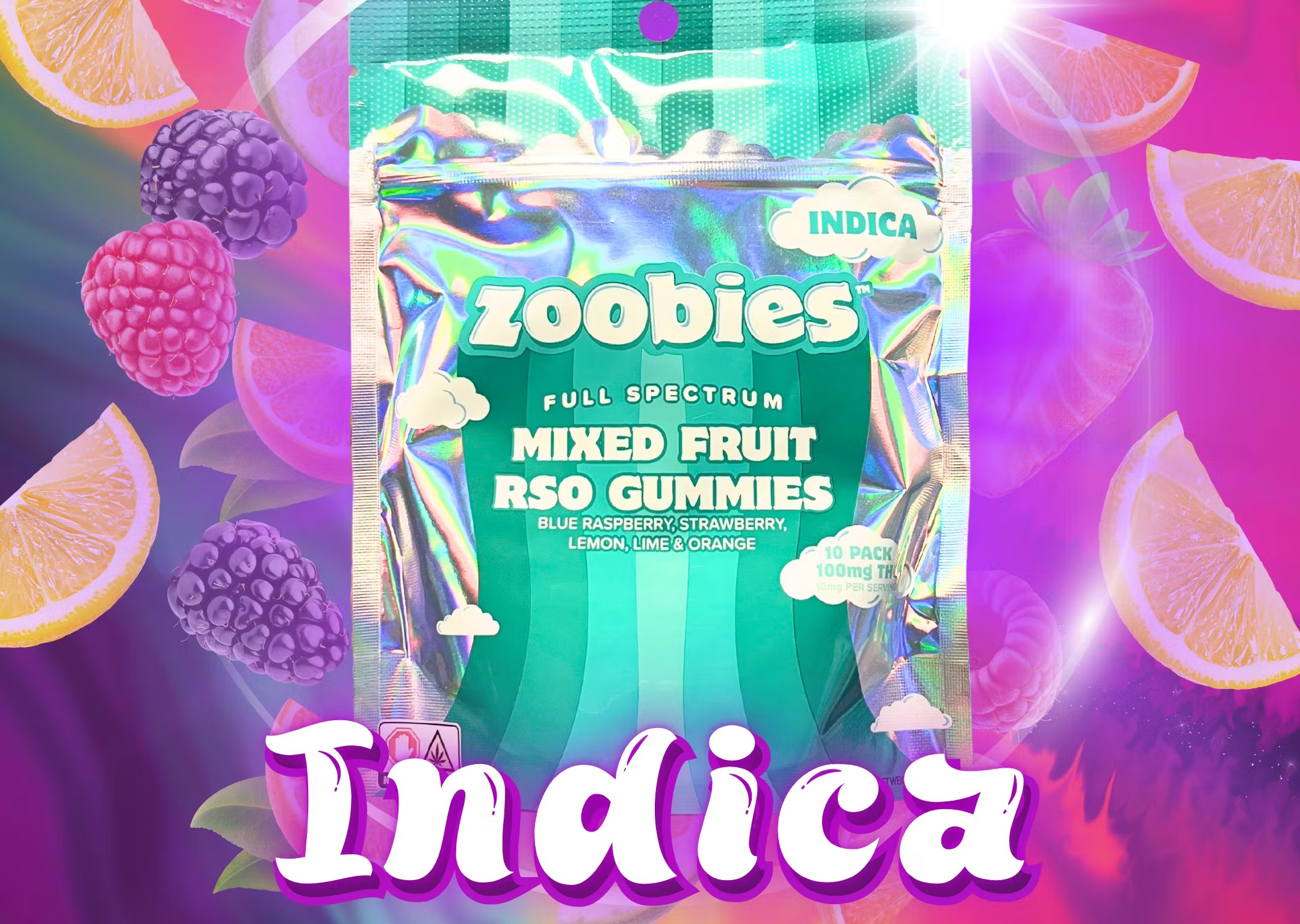 Photograph of product: Zoobies - RSO Gummies - Fruit Gummies (I) 100mg