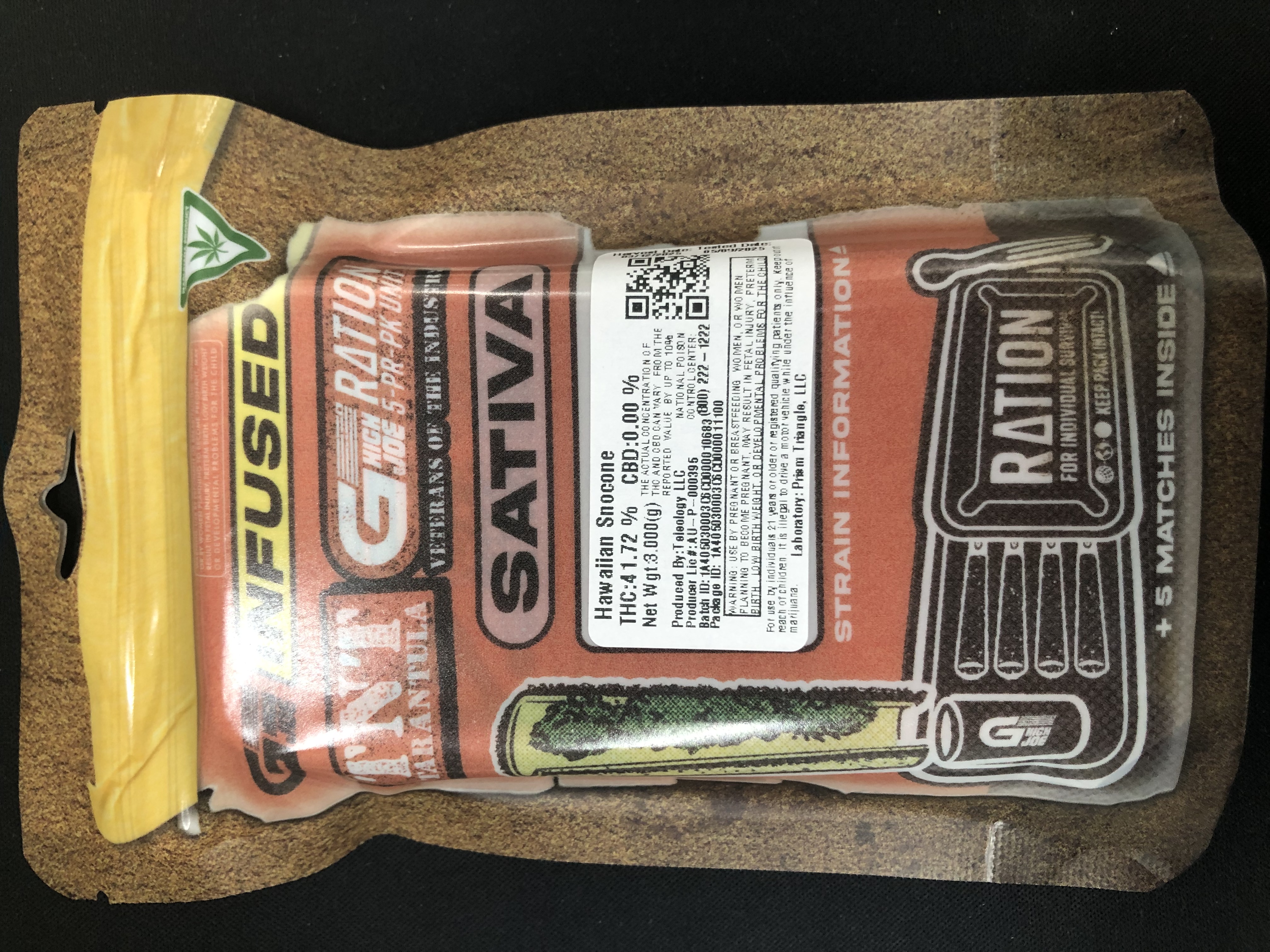 Photograph of product: G High Joe TNT 5pk Pre Rolls - Hawaiian Snocone
