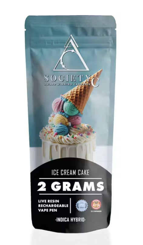Photograph of product: Society C | Ice Cream Cake Live Resin Disposable Vape