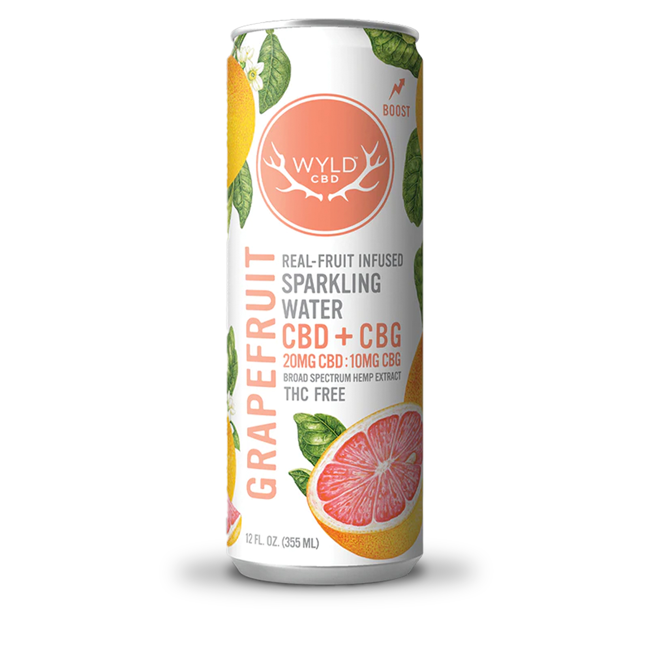 Photograph of product: Wyld - Grapefruit 25mg CBD/CBG Sparkling Water - 12oz