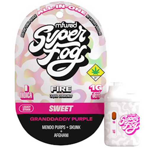 Photograph of product: Super Fog: Granddaddy Purple (I) Sweet - Fire Liquid Diamonds Disposable