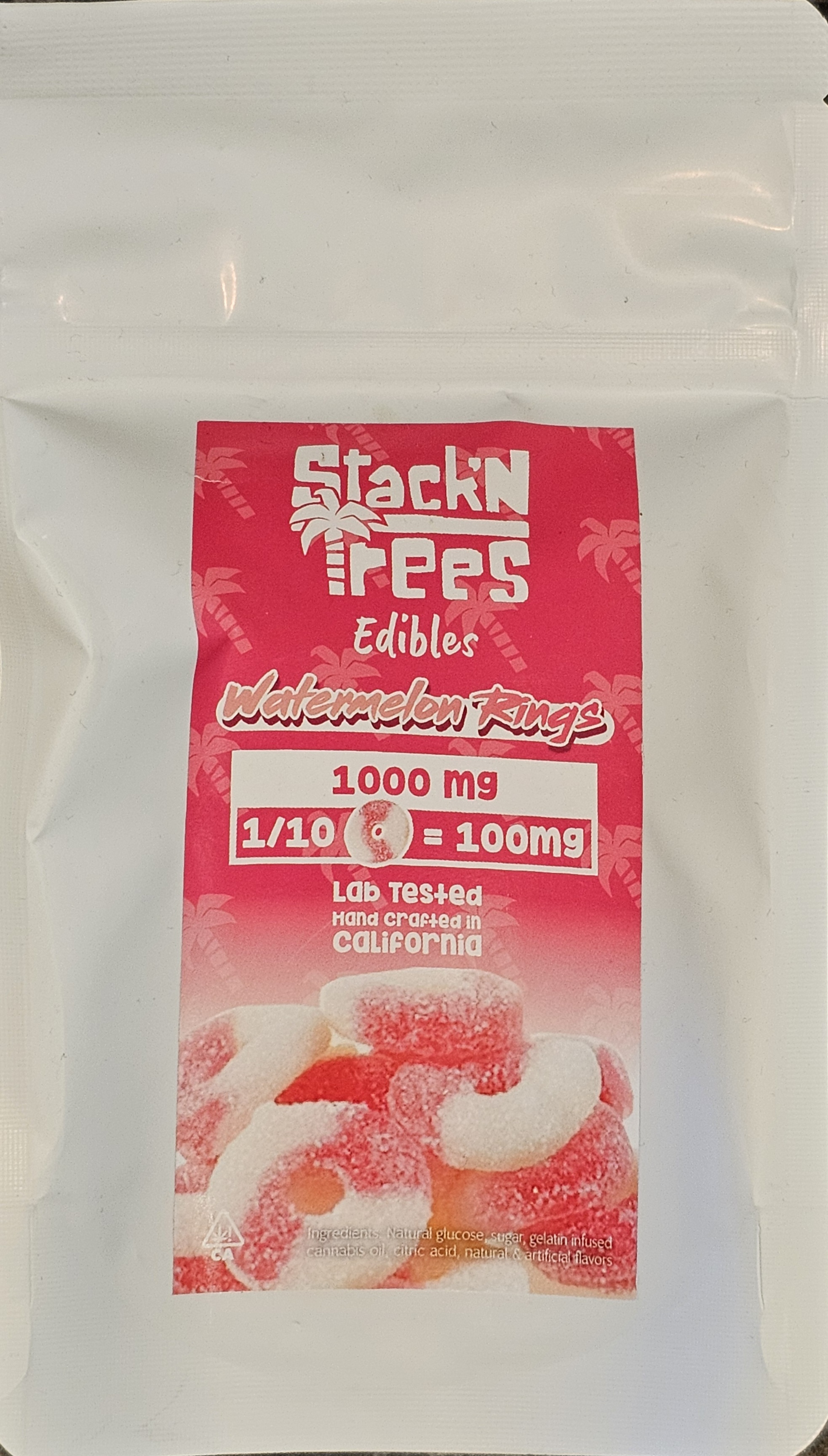 Photograph of product: ST | Watermelon Rings | 1000mg