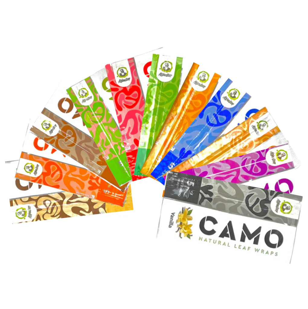 Photograph of product: Camo | Natural Leaf Wraps | Self-Rolling | Goji Berry