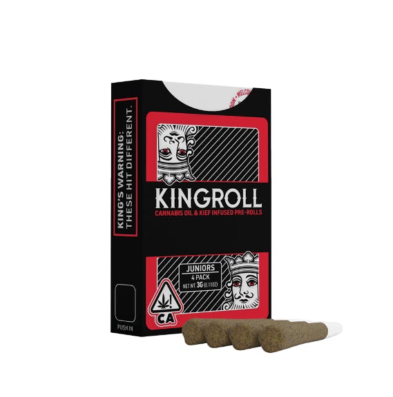 Photograph of product: Kingroll - Glitter Bomb x Strawberry Shortcake 4 Pack Pre-Rolls 3g - Kingroll - Glitter Bomb x Strawberry Shortcake 4 Pack Pre-Rolls 3g