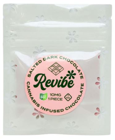 Photograph of product: Dark Chocolate with Salt Square 10mg -1pk