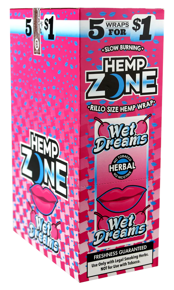 Photograph of product: Hemp Zone Wraps Wet Dreams 5pk