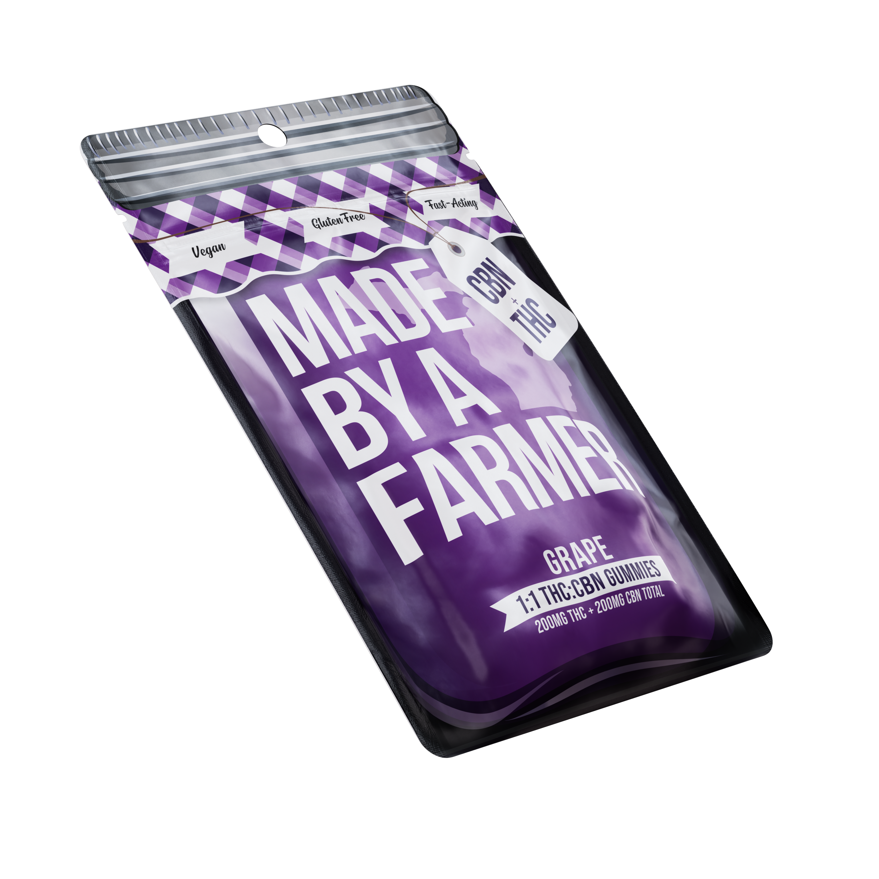 Photograph of product: Made By A Farmer   Grape   200mg TH-oui/CBN Gummies