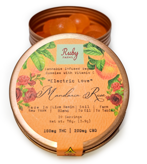 Photograph of product: Live Resin Blend Gummies | 20 Count | ''Electric Love'' Mandarin Rose |