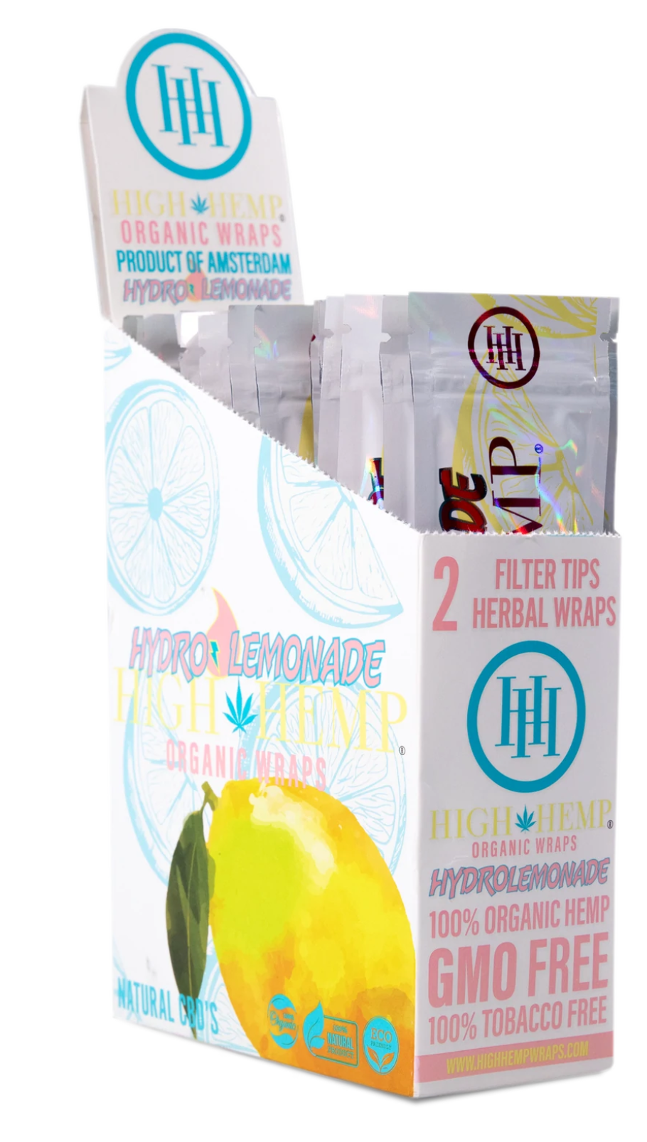 Photograph of product: High Hemp - Organic Hemp Wraps | Hydro Lemonade 2pk