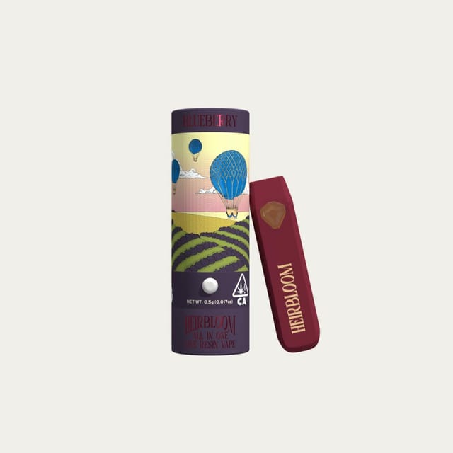 Photograph of product: Heirbloom - Blueberry Live Resin Disposable 0.5g - Heirbloom - Blueberry Live Resin Disposable 0.5g
