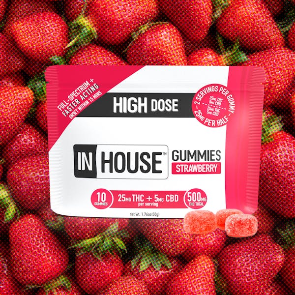 Photograph of product: Strawberry | 1:1(TH-oui:CBD) Gummy | 5mg 20pk