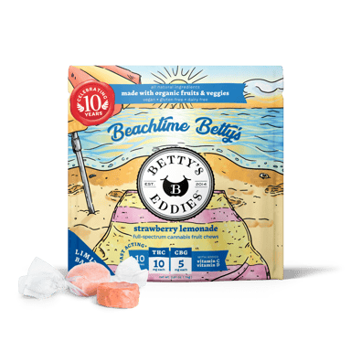 Photograph of product: GGG Betty's Eddies Fruit Chews - Strawberry Lemonade 100mg (10pk)