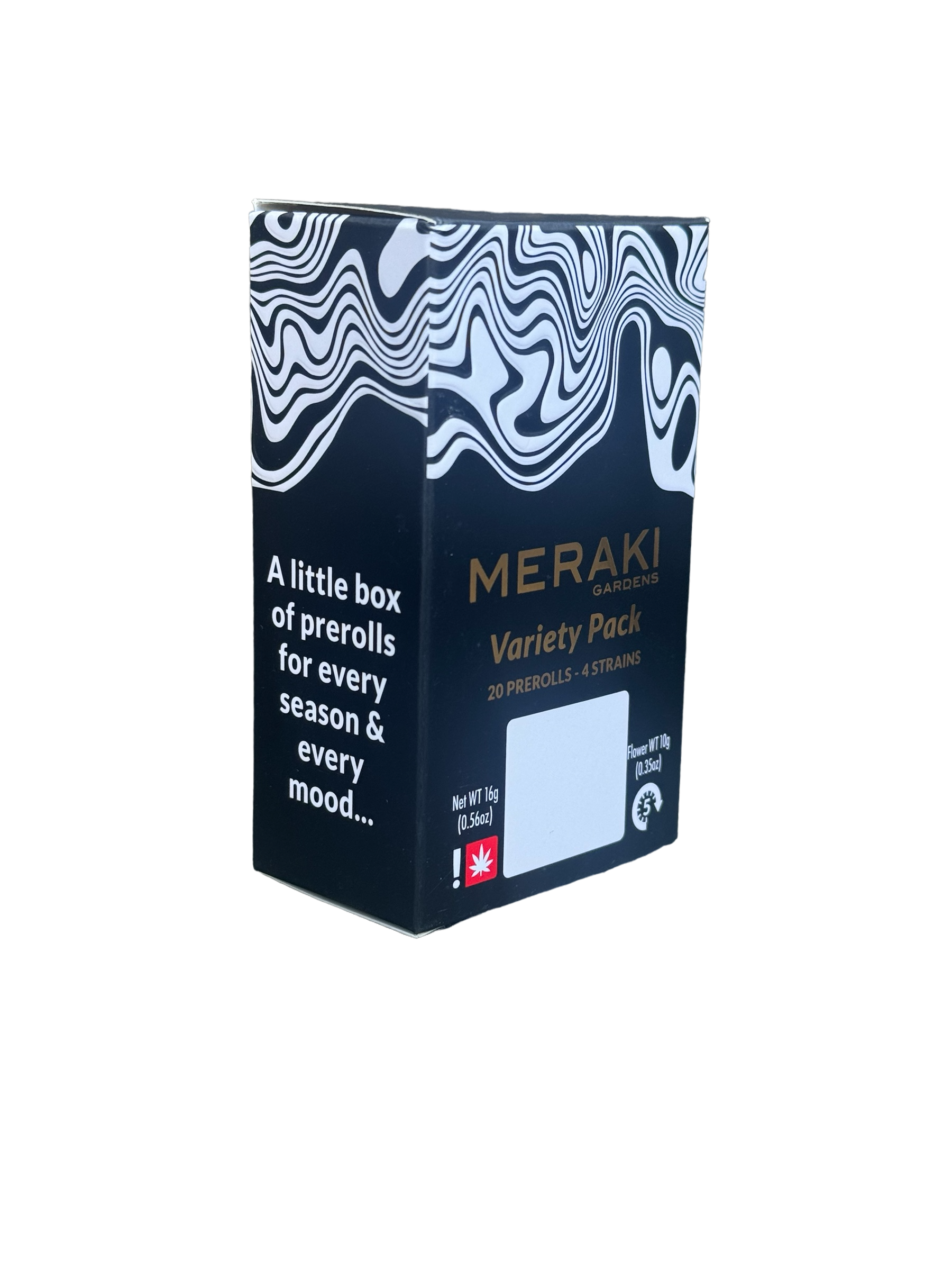 Photograph of Product: FM, M, SZ, SW Variety 20pk Preroll (Meraki)
