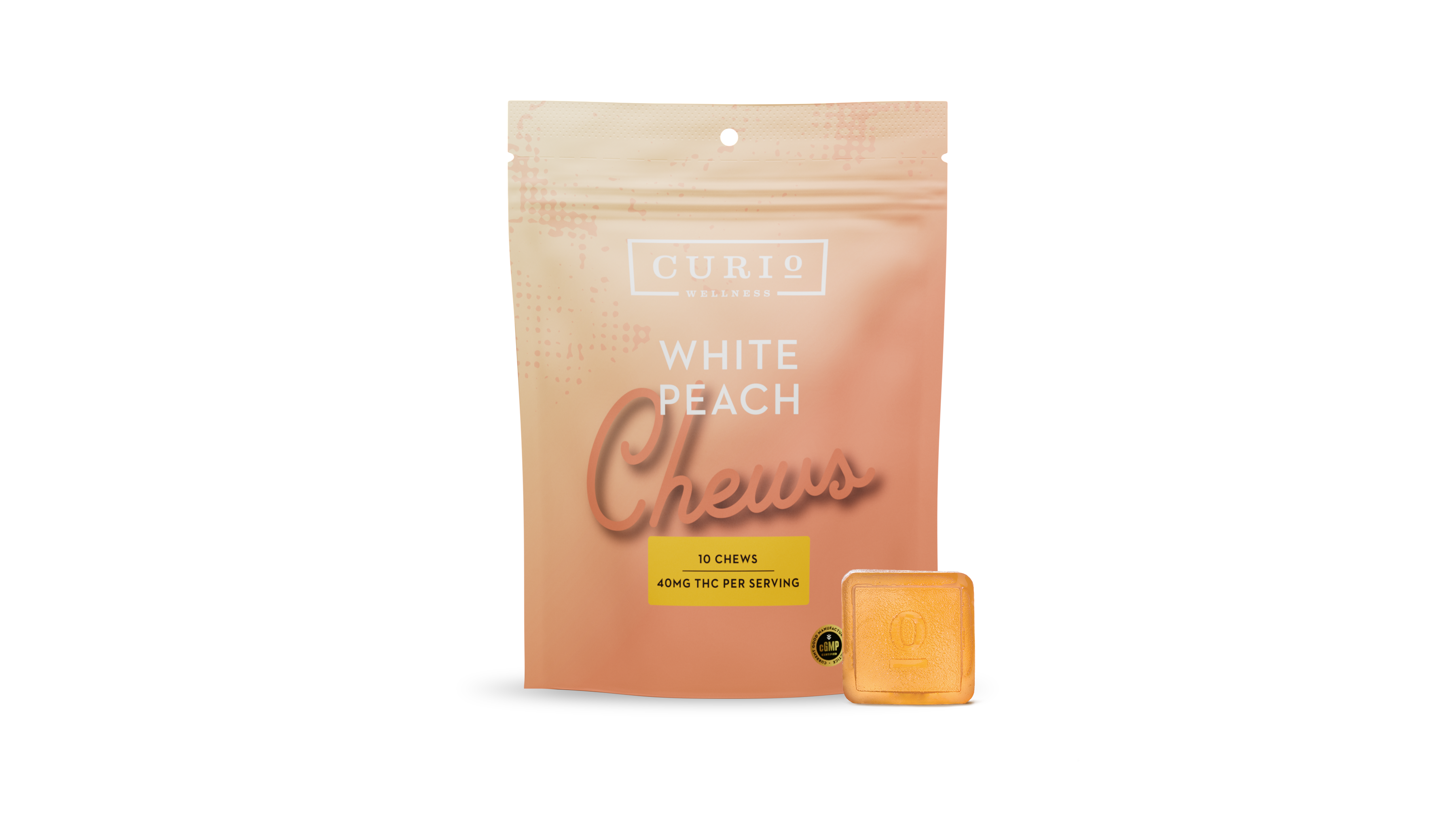 Photograph of product: White Peach Chews | 400mg