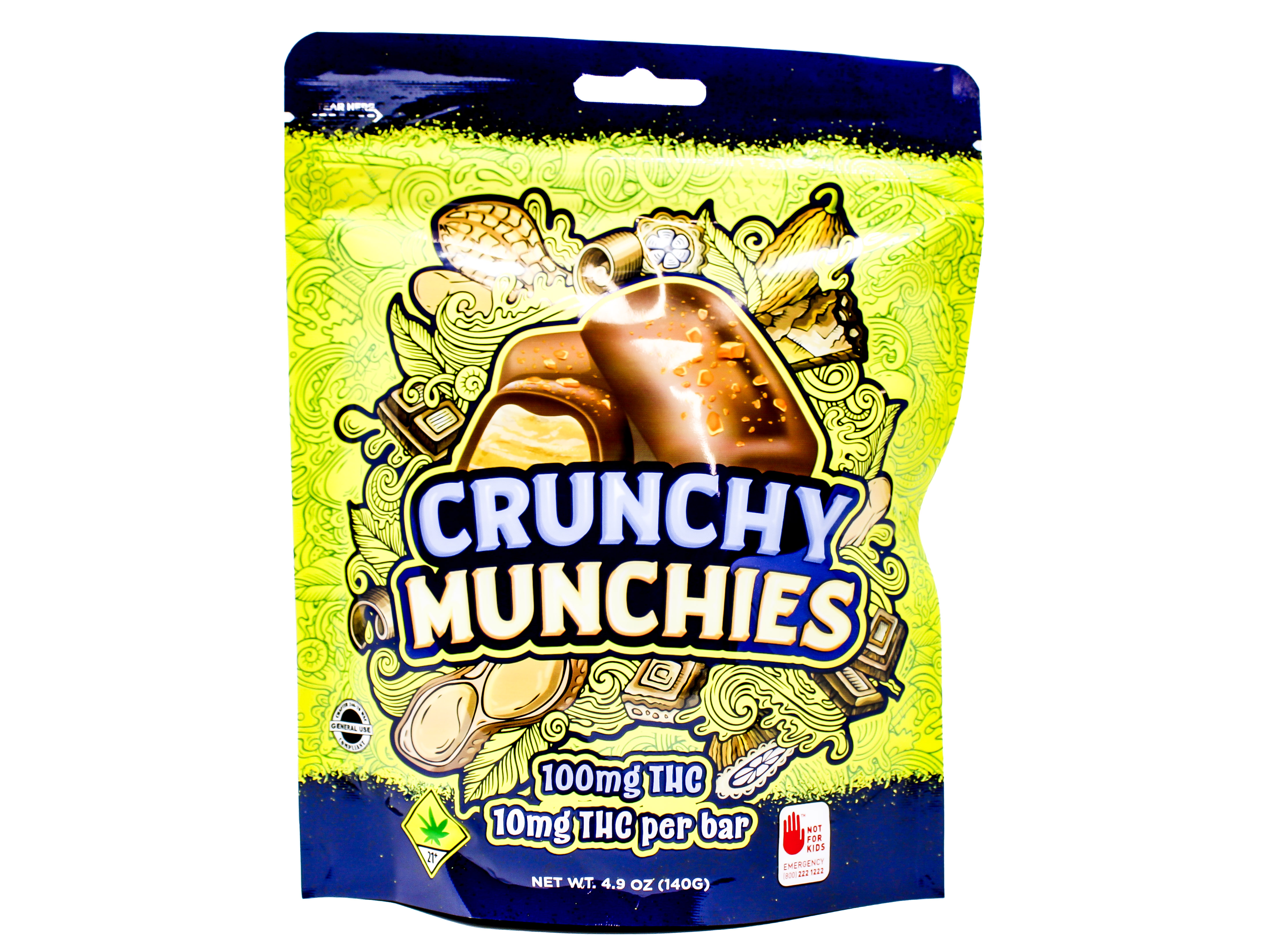 Photograph of product: GL Crunchy Munchie Candy Bar 10pk 100mg 49387