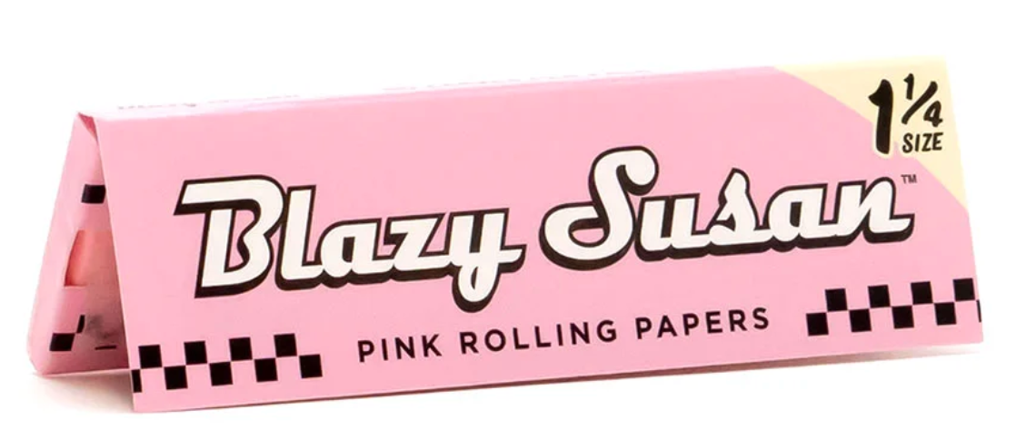 Photograph of product: Blazy Susan Pink Rolling Papers - 1 1/4"