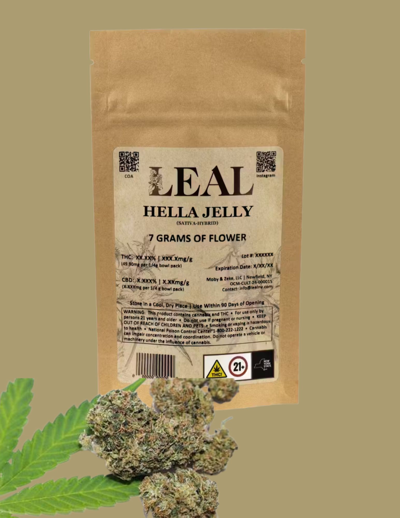 Photograph of product: Leal | 7g Flower | Hella Jelly