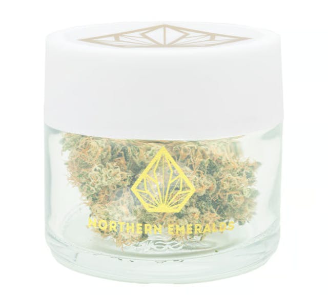 Photograph of product: Northern Emeralds: 91 GMO (Chem 91 x Wedding Cake) - 3.5g Flower - 