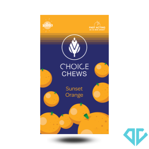 Photograph of product: Choice Sunset Orange Gummies 200mg