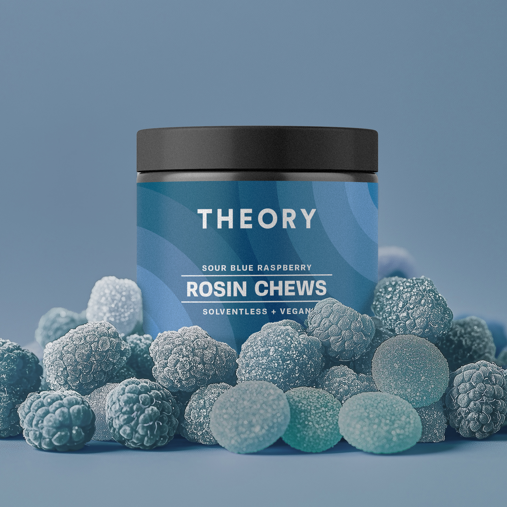 Photograph of product: Vegan Live Rosin Sour Blue Raspberry Gummies (10pk)