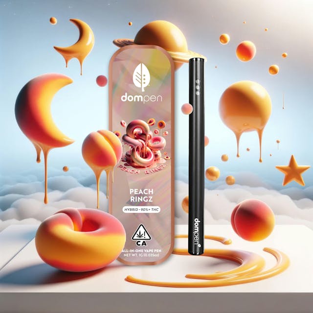 Photograph of product: Peach Ringz 1g AIO |  Dompen