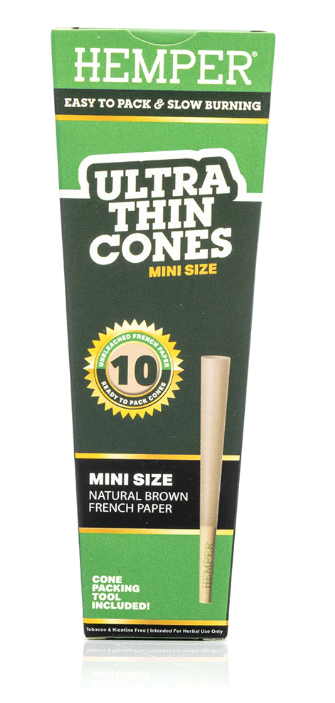 Photograph of product: Accessories | Hemper Mini Size Ultra Thin Cones 10pk