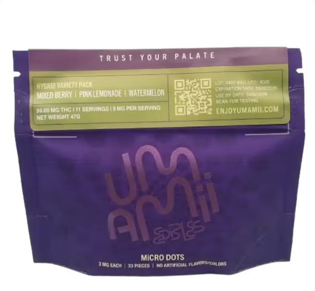 Photograph of Product: Umamii - Variety Pack - Gummies - 100 mg