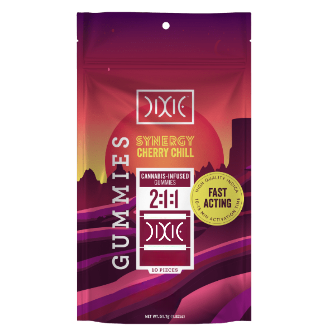 Photograph of product: Dixie | Synergy Cherry Chill Gummies | 2:1:1 TH-oui:CBD:CBN | 200mg