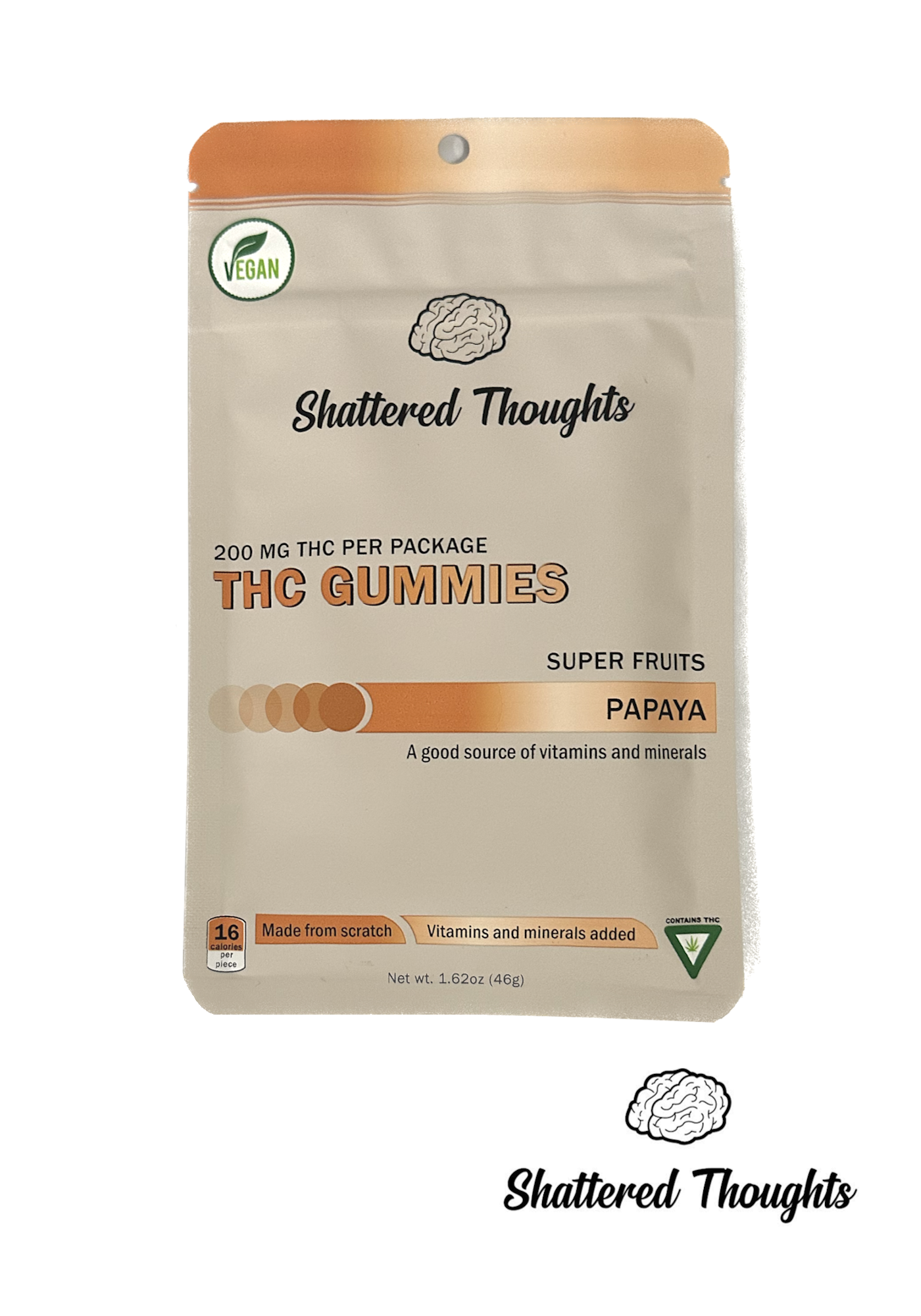 Photograph of product: Papaya Gummies | Vegan | 200mg