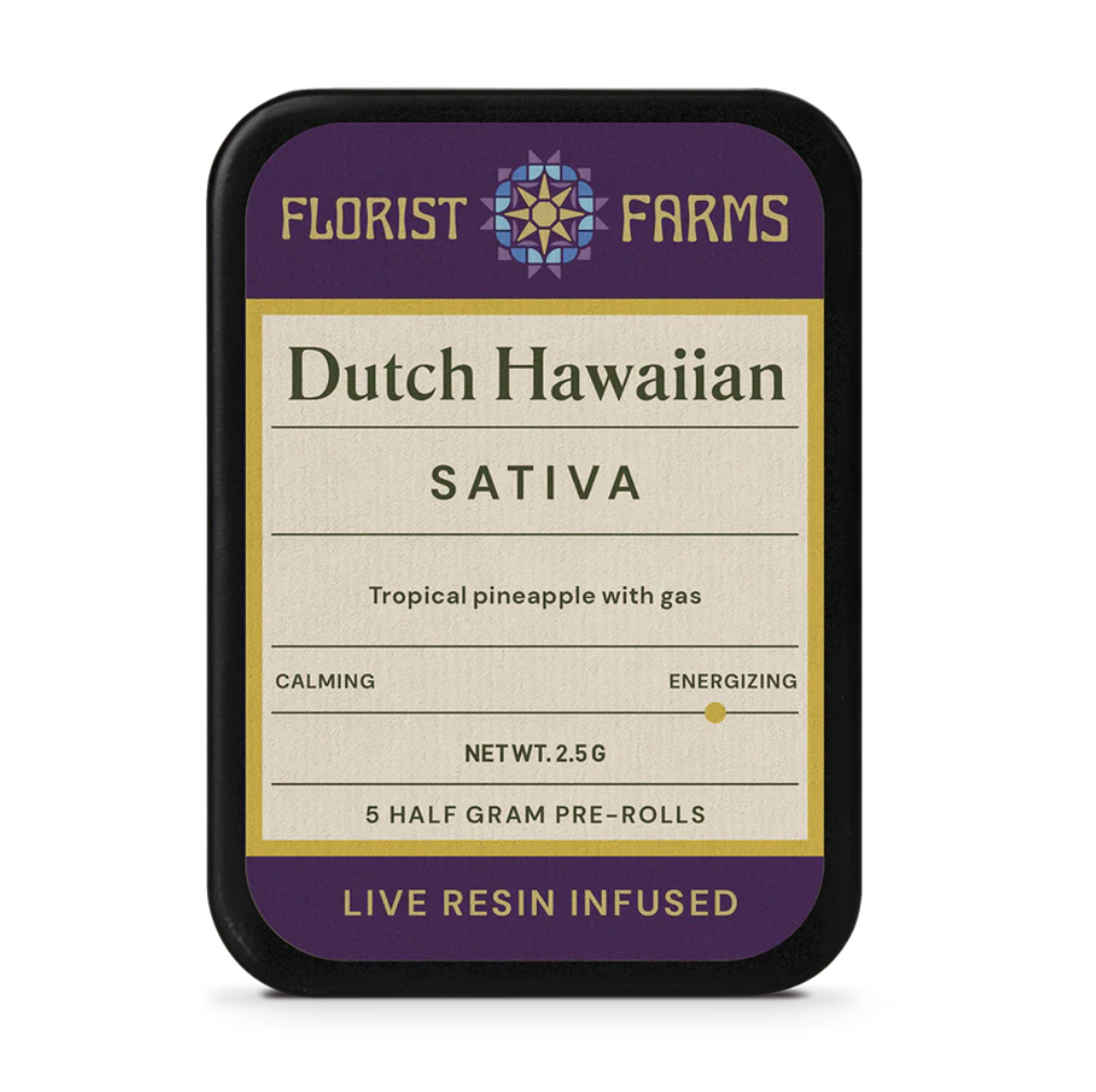 Photograph of product: Florist Farms | Dutch Hawaiian | 0.5G 5pk Live Resin Infused 5pk