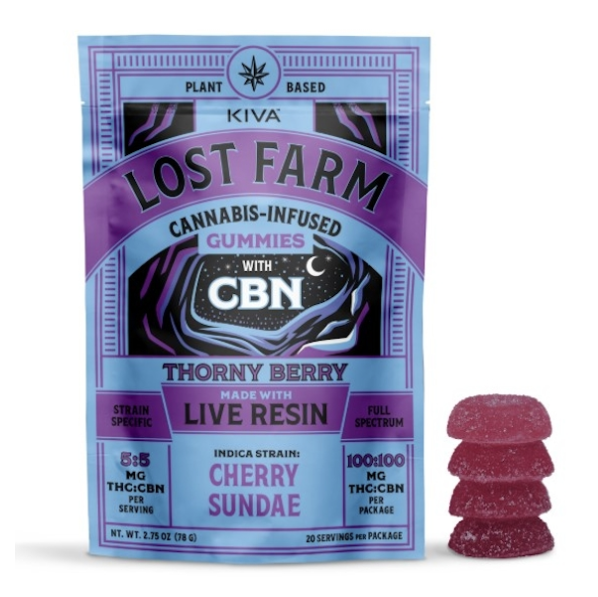 Photograph of product: Lost Farm Cherry Sundae x Thornyberry (I) Gummies 5mg 20pk