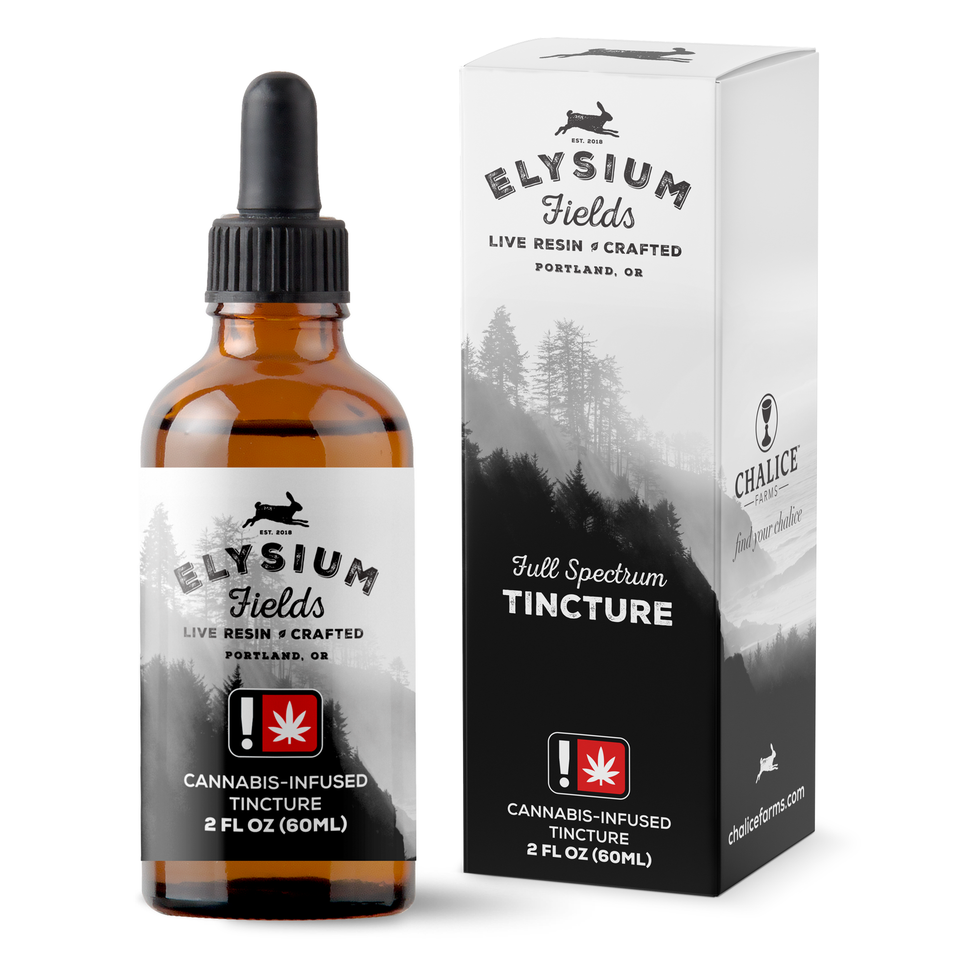 Photograph of product: Elysium Fields - 1:1 CASCADE KUSH - Tincture - (1oz) - - H