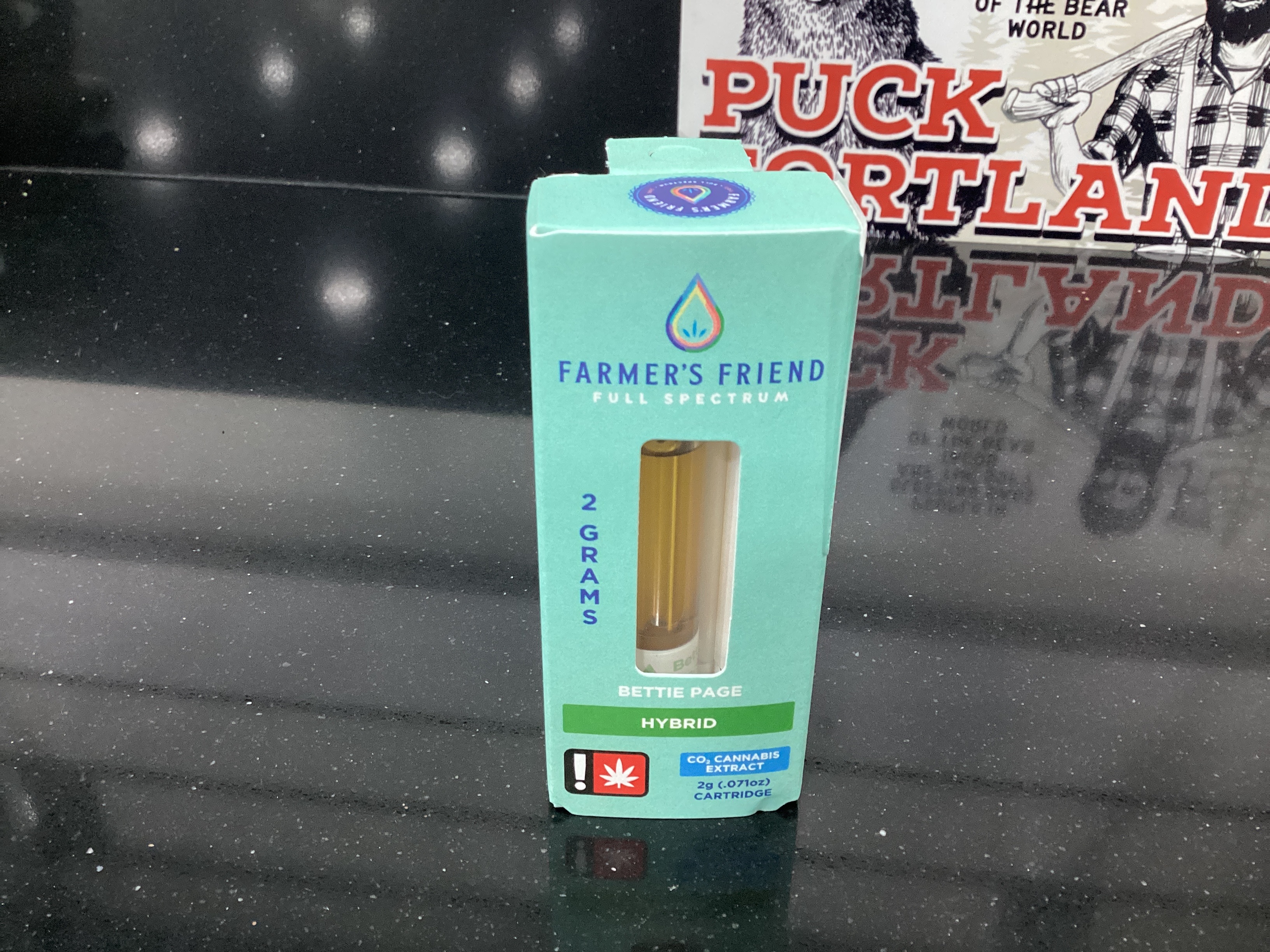 Photograph of product: Farmer's Friend Extracts Bettie Page Glass Cartridge