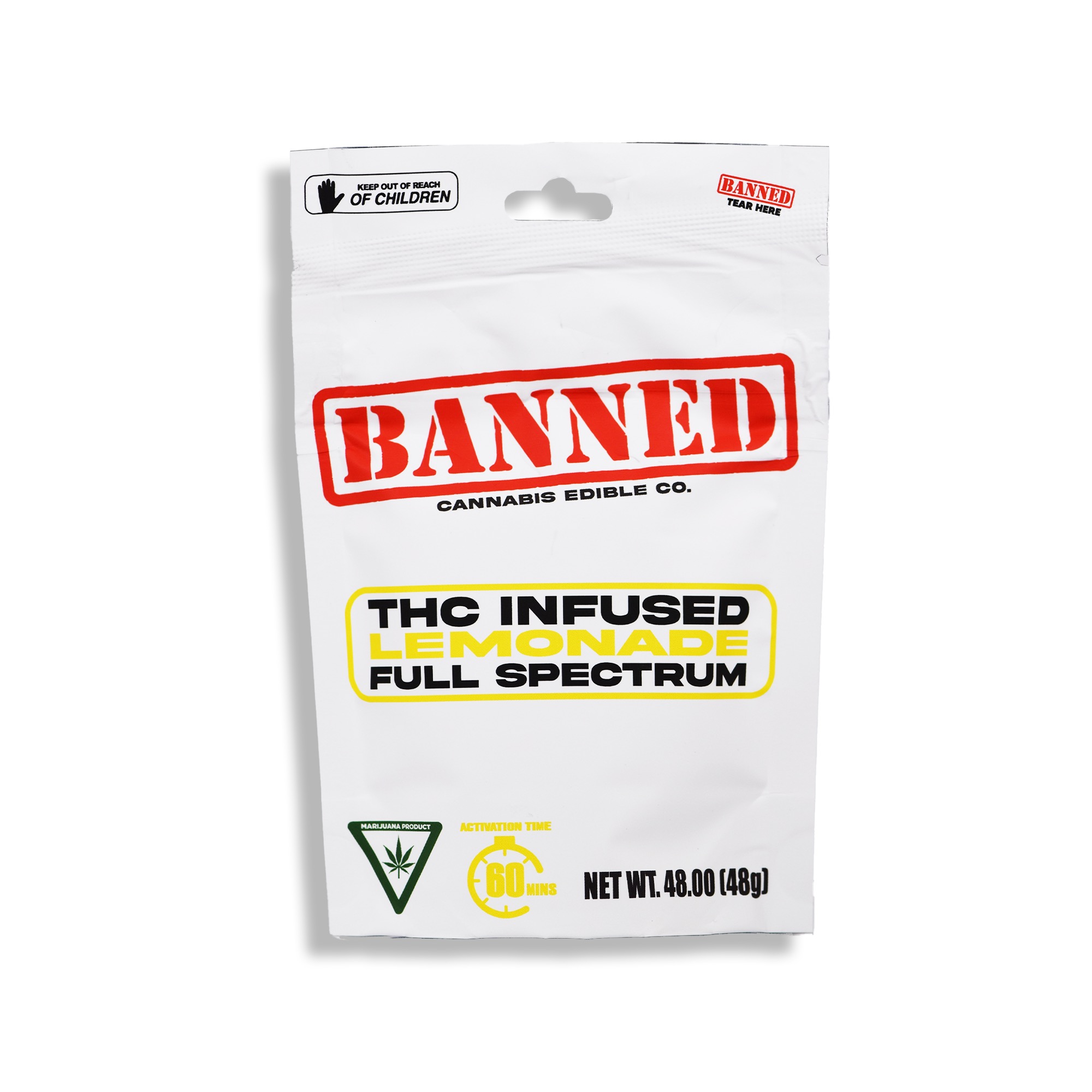 Photograph of product: Banned | Lemonade | 200mg 4pk Gummies