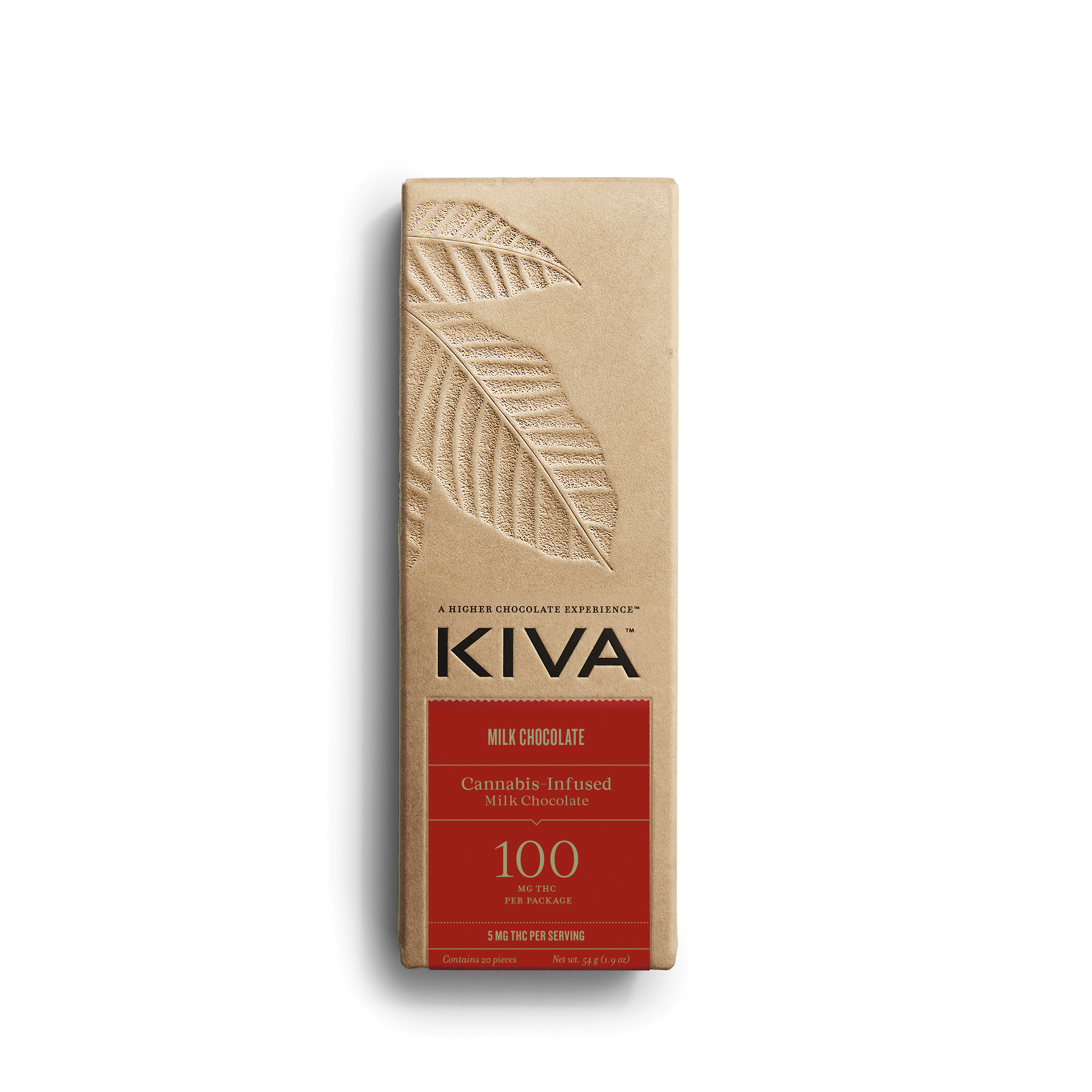 Photograph of product: Kiva | Milk Chocolate 100mg Bar