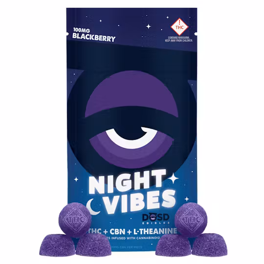 Photograph of product: Dosd Nano Bites - Night Vibes Blackberry (2000mgTH-oui/200mgCBN)