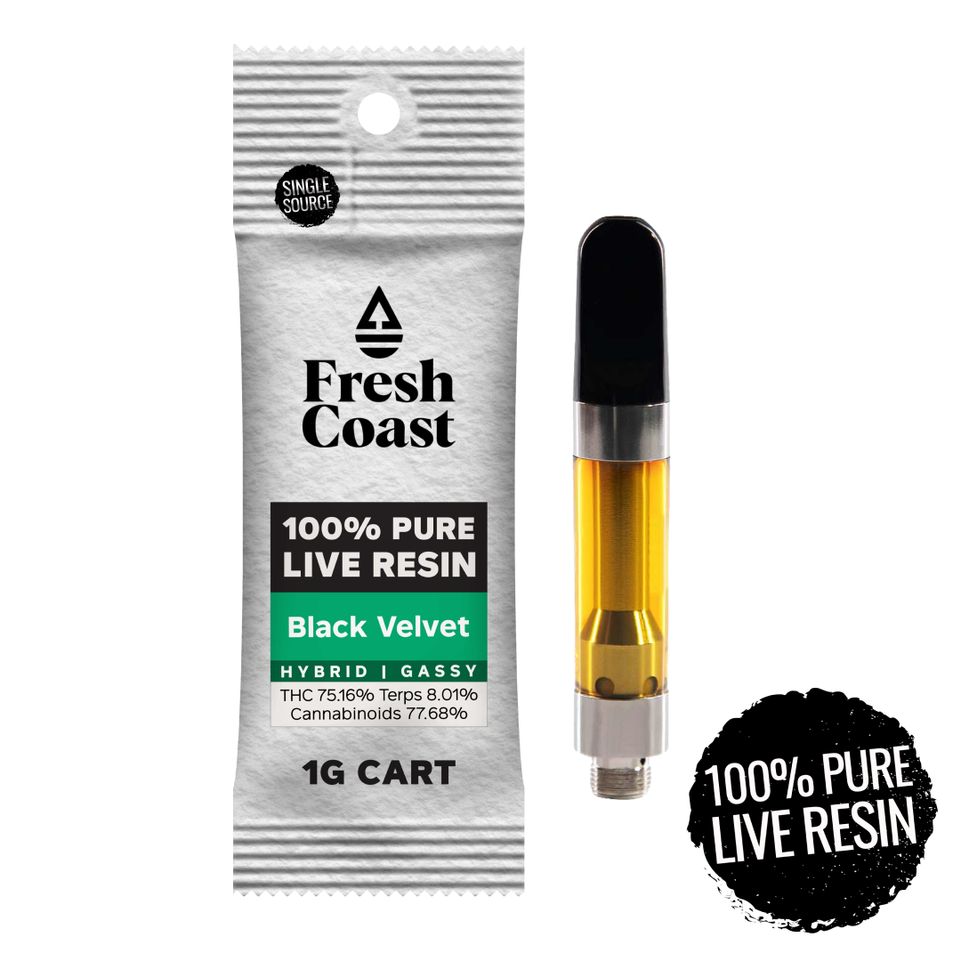 Photograph of product: Fresh Coast - Black Velvet Live Resin Cartridge 1g