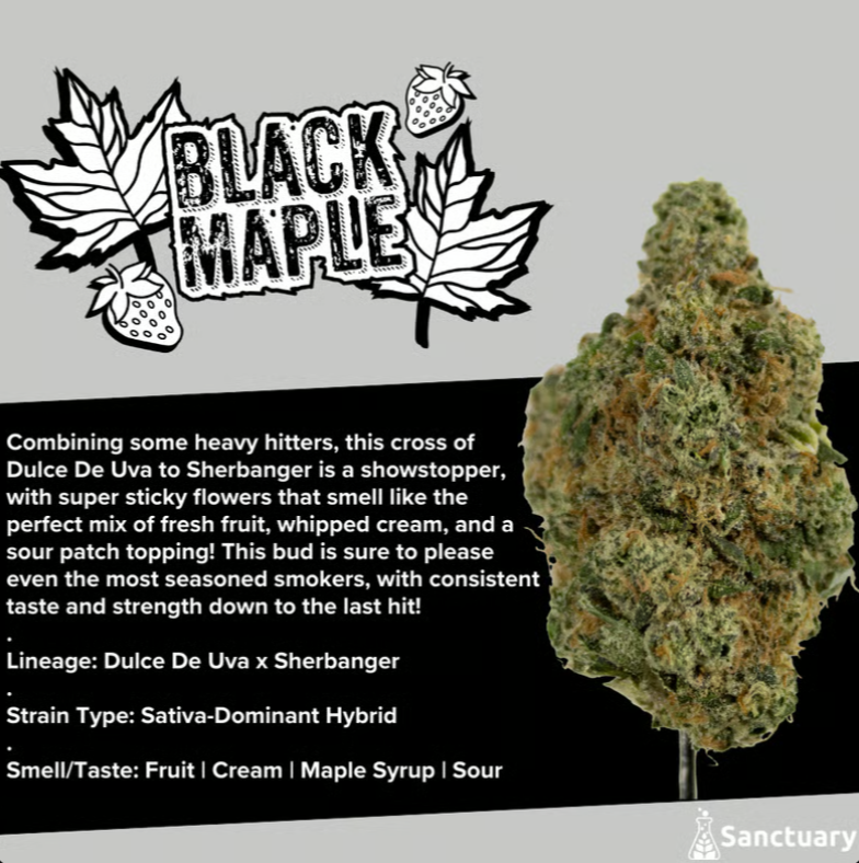 Photograph of product: Flower - Black Maple - 3.5g