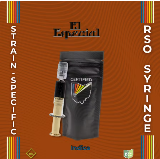 Photograph of product: El Especial RSO Syringe